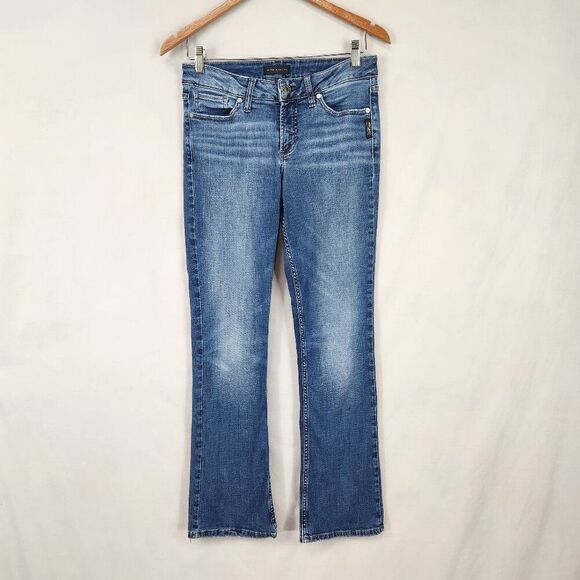 Silver Jeans Suki Slim Boot Denim Jeans Womens 28  Blue Low Rise Med Wash Pants - Picture 1 of 9
